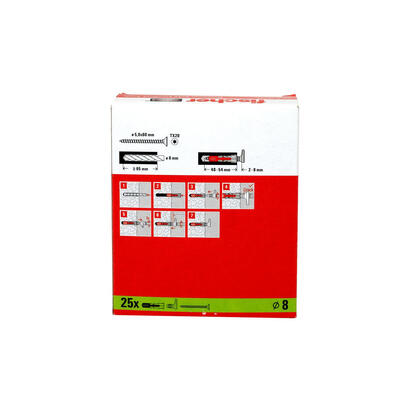 tacos-fischer-easyhook-loop-duopower-8x40-25-piezas-con-ojal-easyhook-blancos