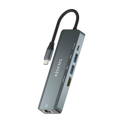 aisens-usb-c-dock-5-en-1-usb-c-a-1xhdmi-1xrj45-2xusb-1xpd-15cm-gris