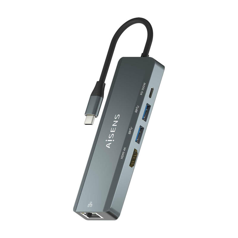 aisens-usb-c-dock-5-en-1-usb-c-a-1xhdmi-1xrj45-2xusb-1xpd-15cm-gris