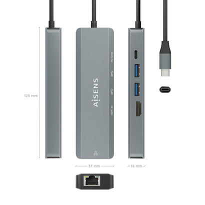 aisens-usb-c-dock-5-en-1-usb-c-a-1xhdmi-1xrj45-2xusb-1xpd-15cm-gris