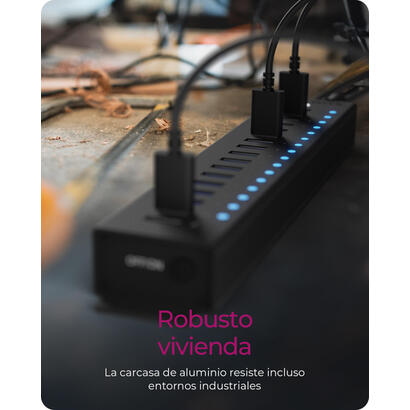 hub-161-port-icy-box-ib-hub1717-u3-usb-32-gen-1-31-gen-1-type-a-5000-mbits-negro