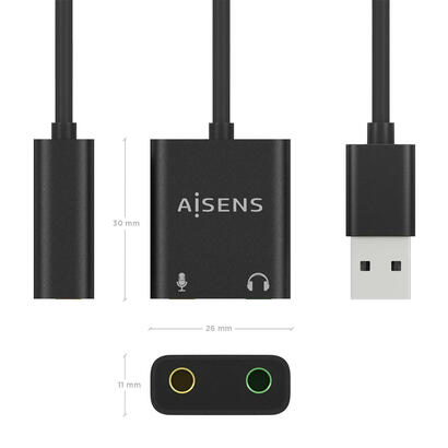 aisens-conversor-usb-a-a-audio-48khz-usb-am-2xjack-35h-10cm-negro