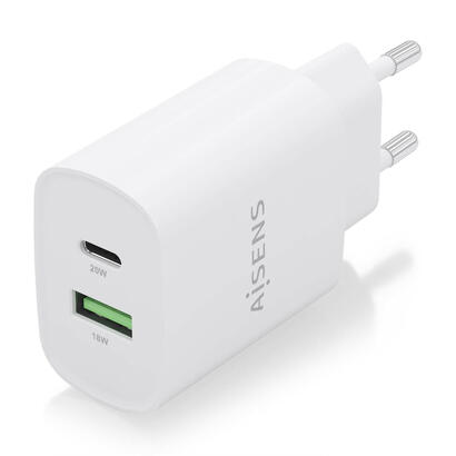 aisens-cargador-20w-1xusb-c-pd30-1xusb-a-qc30-blanco