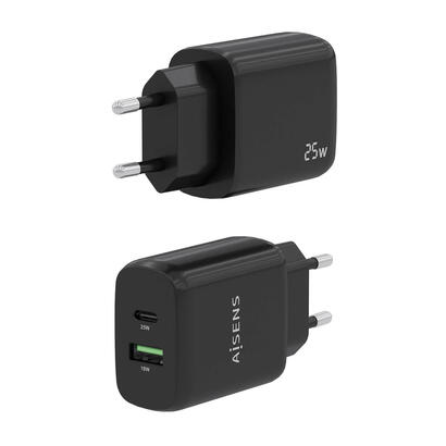 aisens-cargador-25w-1xusb-c-pd30-1xusb-a-qc30-negro