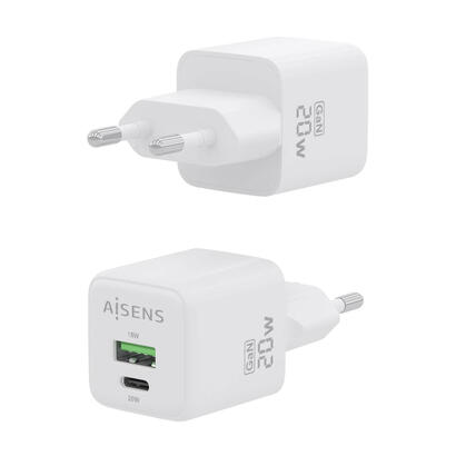 aisens-cargador-gan-20w-1xusb-c-pd30-qc40-1xusb-a-qc30-blanco