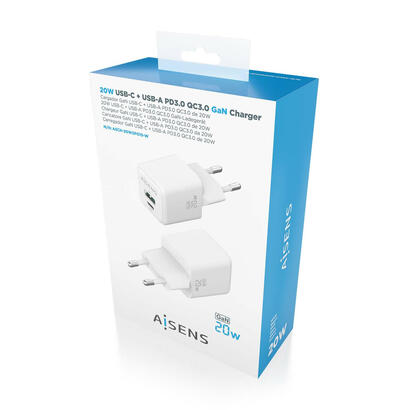 aisens-cargador-gan-20w-1xusb-c-pd30-qc40-1xusb-a-qc30-blanco