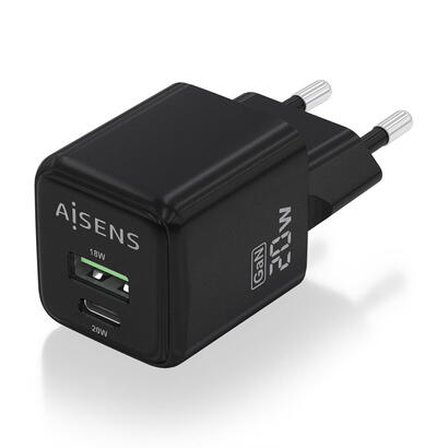 aisens-cargador-gan-20w-1xusb-c-pd30-qc40-1xusb-a-qc30-negro