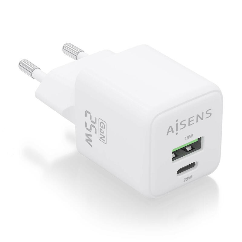 aisens-cargador-gan-25w-1xusb-c-pd30-qc40-1xusb-a-qc30-blanco aisens-cargador-gan-25w-1xusb-c-pd30-qc40-1xusb-a-qc30-blanco