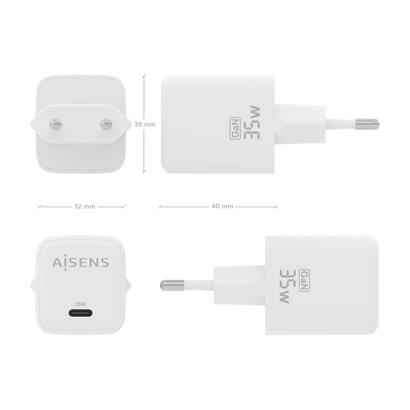 aisens-cargador-gan-35w-1xusb-c-pd30-qc40-blanco