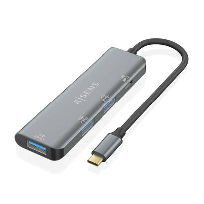 aisens-hub-usb-32-gen2-10g-usb-c-usb-cm-1xusb-ch-3xusb-ah-15cm-gris