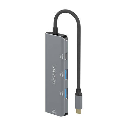 aisens-hub-usb-32-gen2-10g-usb-c-usb-cm-1xusb-ch-3xusb-ah-15cm-gris