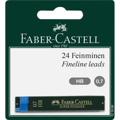 faber-castell-121999-minas-de-polimero-alto-dureza-hb-07-mm-24-unidades