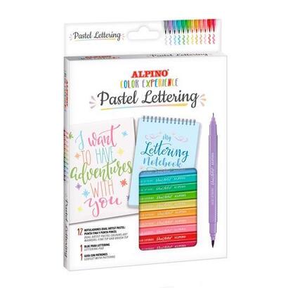 alpino-kit-color-experience-pastel-lettering-bloc-guia-10-rotuladores-dual-artist-doble-punta-csurtidos