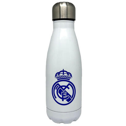 botella-acero-inoxidable-real-madrid-550ml-blanca