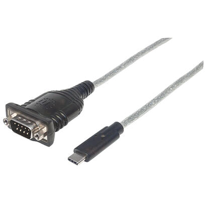 manhattan-151283-cable-de-serie-negro-plata-045-m-usb-c-serialcomrs232db9