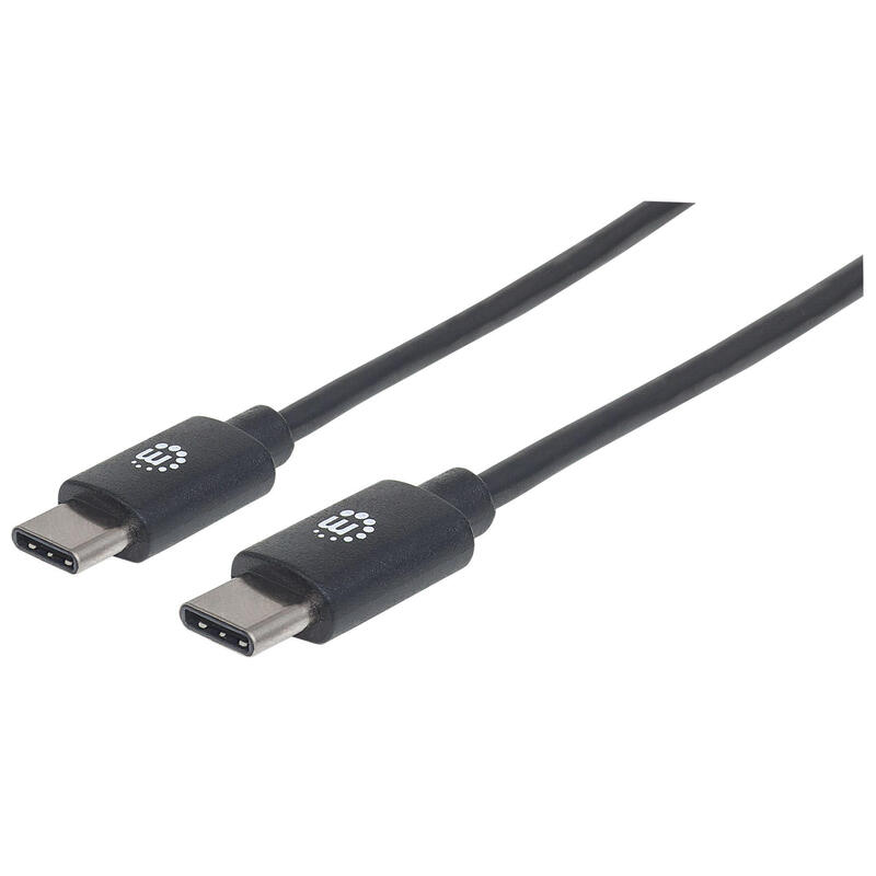 manhattan-cable-usb-20-c-2m-hi-speed-usb-20-tipo-c-480-mbps-2-m-negro