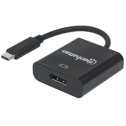 manhattan-convertidor-superspeed-usb-c-32-a-displayport-c-macho-a-displayport-hembra-4k30hz-negro