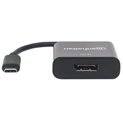 manhattan-convertidor-superspeed-usb-c-32-a-displayport-c-macho-a-displayport-hembra-4k30hz-negro