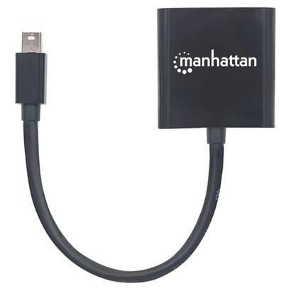 manhattan-adaptador-activo-mini-displayport-a-dvi-i-mini-displayport-macho-a-dvi-i-dual-link-hembra-negro