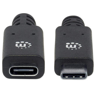 manhattan-cable-de-extension-usb-tipo-c-usb-32-gen-2-tipo-c-macho-a-tipo-c-hembra-10-gbps-5-a-50-cm-negro