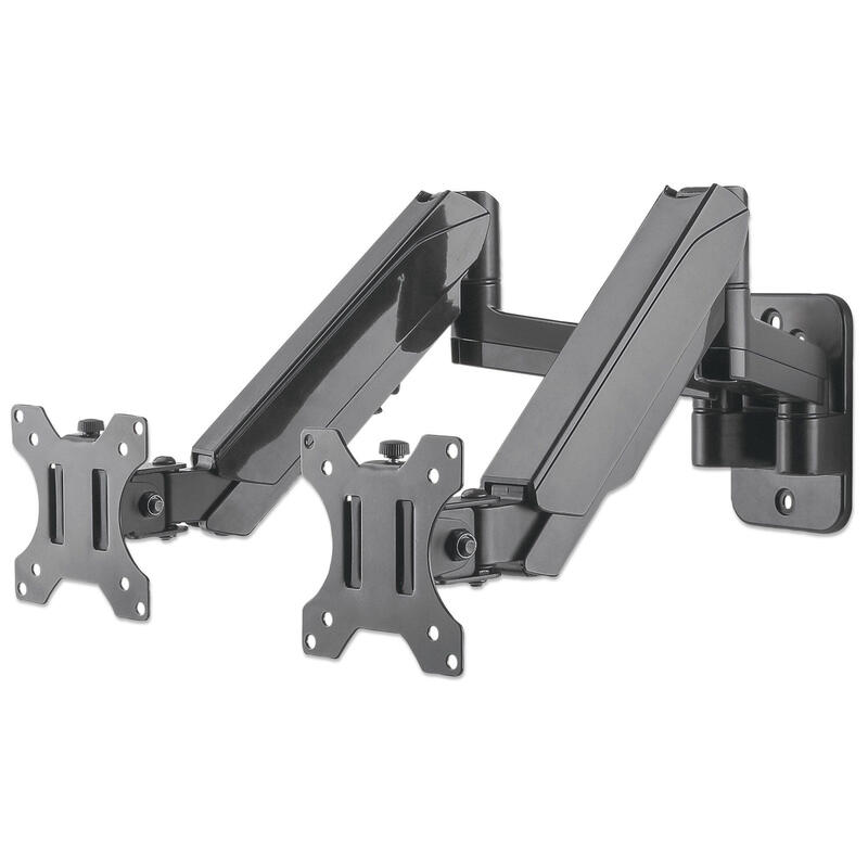 manhattan-soporte-universal-de-pared-para-dos-monitores-con-pistones-a-gas-brazos-articulados-17-a-32-hasta-8-kg