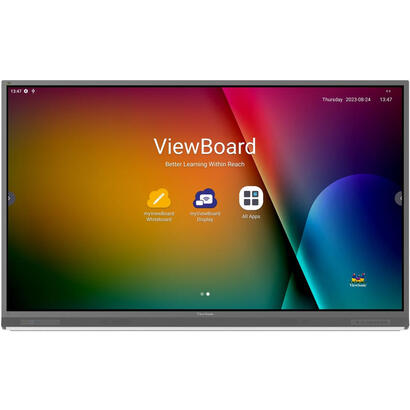 pizarra-viewsonic-ifp8652-2f-blanca-interactiva-hdmi-86-3840-x-2160-pixeles-pantalla-tactil-negro