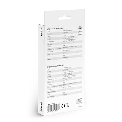 concentrador-usb-c-savio-ak-71-3-x-usb-a-20-1-x-usb-a-30-4-en-1-5-gbps