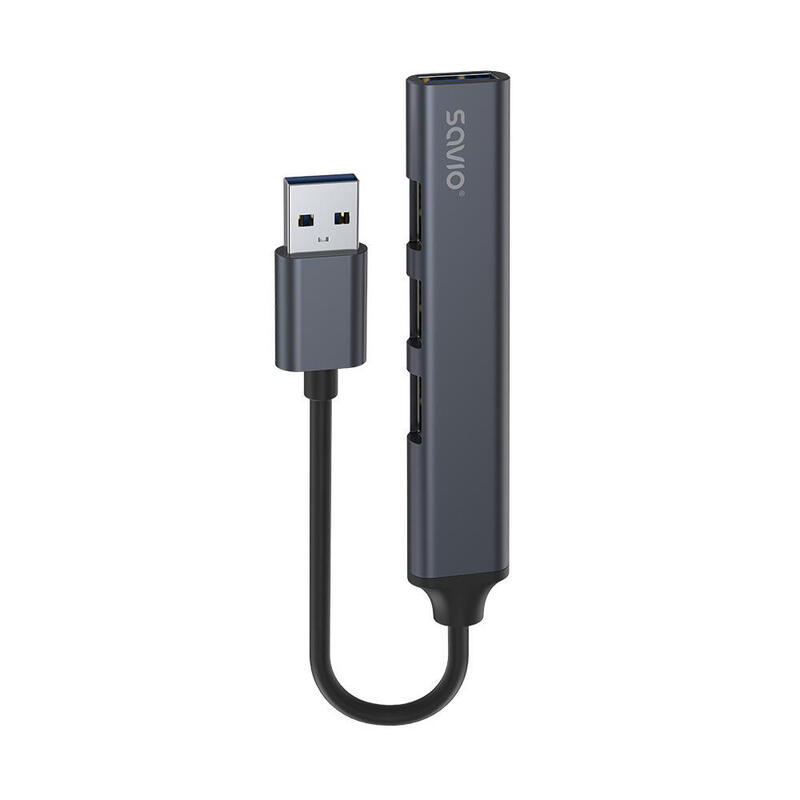 concentrador-usb-a-savio-ak-70-3-usb-a-20-1-usb-a-31-gen-1-4-en-1-5-gbps