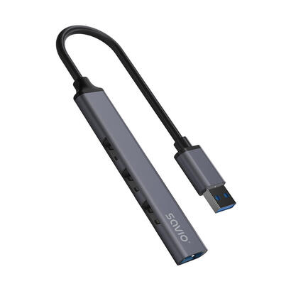 concentrador-usb-a-savio-ak-70-3-usb-a-20-1-usb-a-31-gen-1-4-en-1-5-gbps