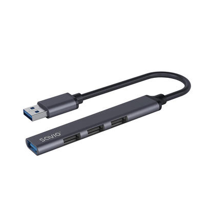 concentrador-usb-a-savio-ak-70-3-usb-a-20-1-usb-a-31-gen-1-4-en-1-5-gbps