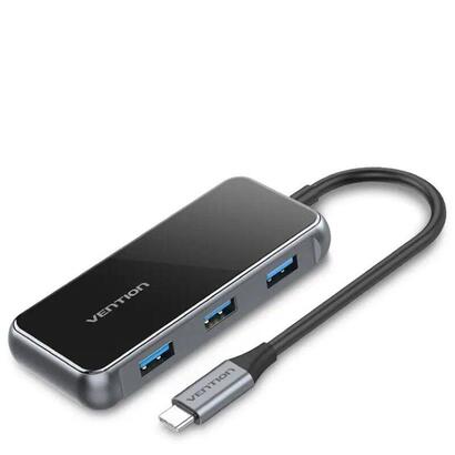 docking-usb-tipo-c-vention-tffhb-1xhdmi-4k-3xusb-1xrj45-1xusb-tipo-c-pd-gris