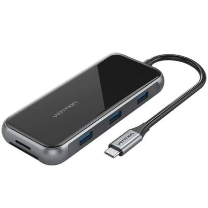 docking-usb-tipo-c-vention-tflhb-1xhdmi-4k-3xusb-1xrj45-1xlector-de-tarjetas-1xtrrs-35-1xusb-tipo-c-pd-gris