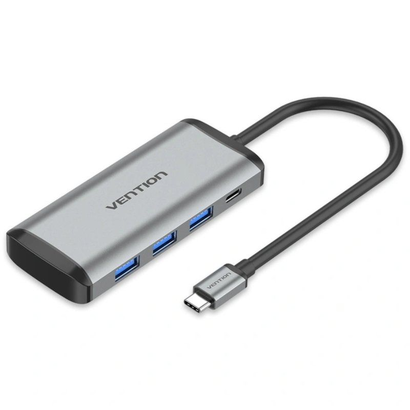 docking-usb-tipo-c-vention-tgrhb-3xusb-1xlector-tarjetas-1xusb-tipo-c-pd-gris