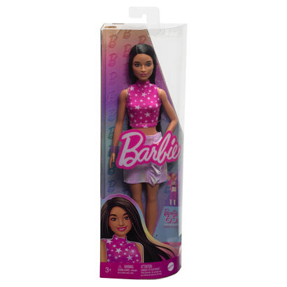 muneca-mattel-barbie-fashionistas-rosa-y-metalizada-hrh13