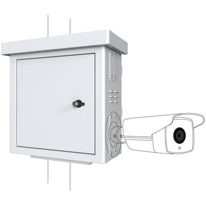 mini-radius-pole-mounted-cctv-cabinet-for-4-cameras