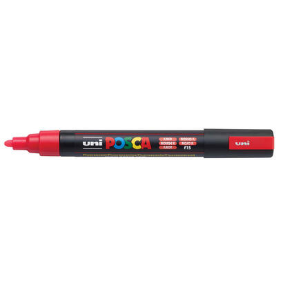 posca-marcador-pc-5m-no-permanente-punta-forma-de-bala-18-25-mm-fluor-rojo