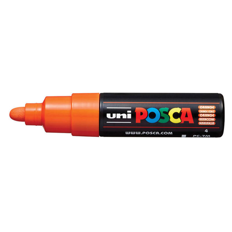 posca-marcador-pc-7m-no-permanente-punta-forma-de-bala-45-55mm-naranja