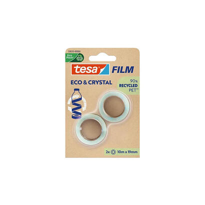 tesa-film-eco-crystal-10m-x-19mm-blister-pack-of-2