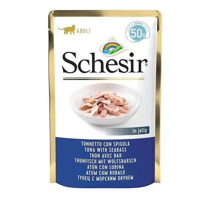 comida-humeda-para-gatos-schesir-in-jelly-tuna-with-seabass-50-g