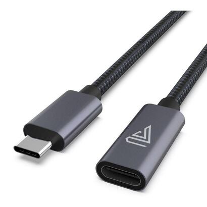 usb-c-extension-20v-5a-braided-black-05m-warranty-360m