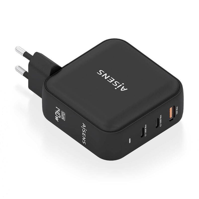 aisens-cargador-gan-140w-2xusb-c-pd31-qc40-1xusb-a-qc30-negro