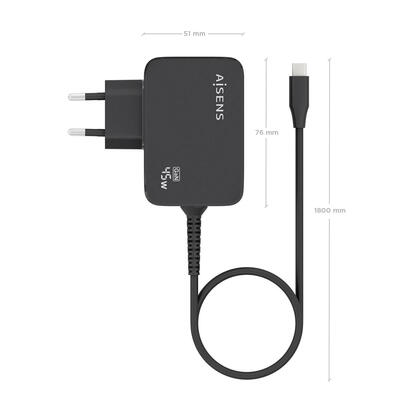 aisens-cargador-gan-45w-pd30-1xusb-c-180m-negro