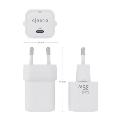 aisens-cargador-gan-35w-1xusb-c-pd30-qc40-blanco