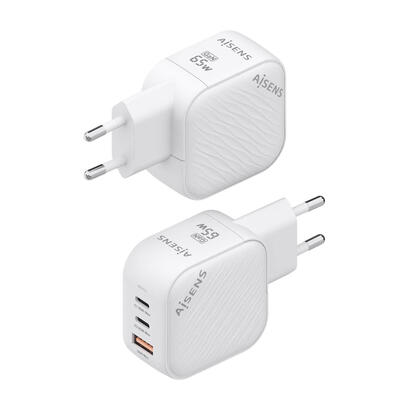 aisens-cargador-gan-65w-2xusb-c-pd30-qc40-1xusb-a-qc30-blanco