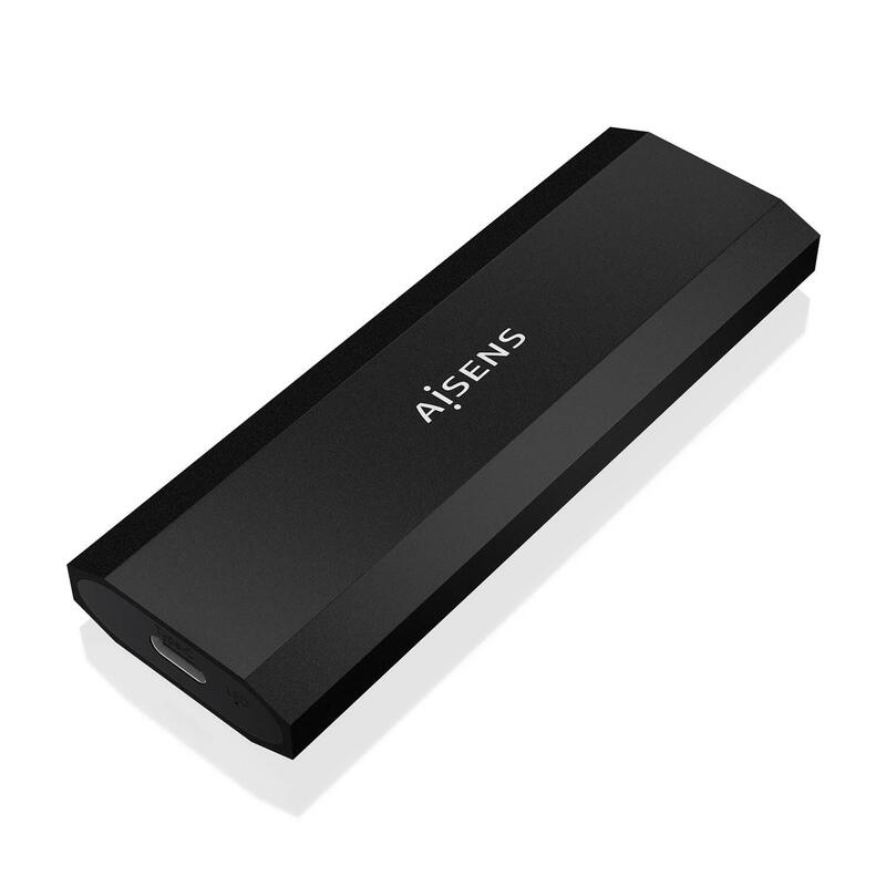 aisens-caja-externa-para-disco-ssd-m2-ngff-usb-32-sin-tornillos-negra-asm2-028b