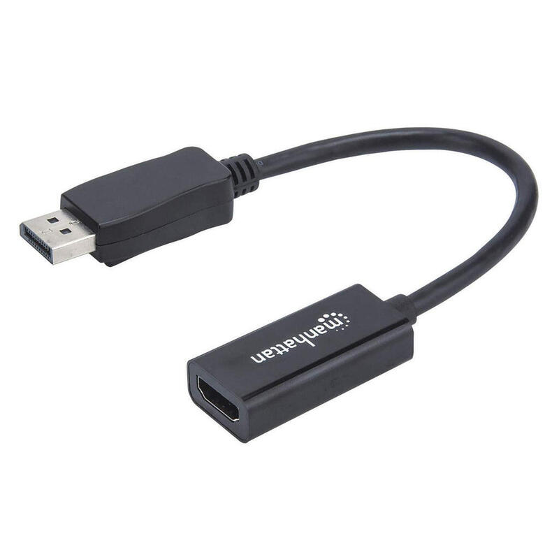 manhattan-adaptador-displayport-a-hdmi-displayport-macho-a-hdmi-hembra-pasivo-negro-longitud-del-cable-154cm-3912inch