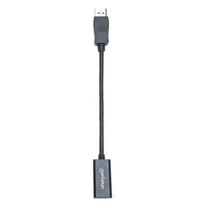 manhattan-adaptador-displayport-a-hdmi-displayport-macho-a-hdmi-hembra-pasivo-negro-longitud-del-cable-154cm-3912inch