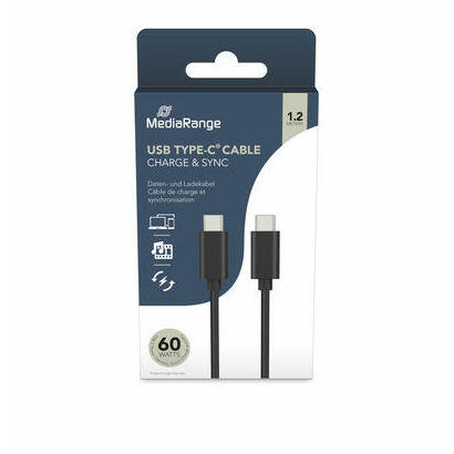 cable-mediarange-mrcs213-usb-32-gen-1-31-gen-1-12-m-usb-c-negro