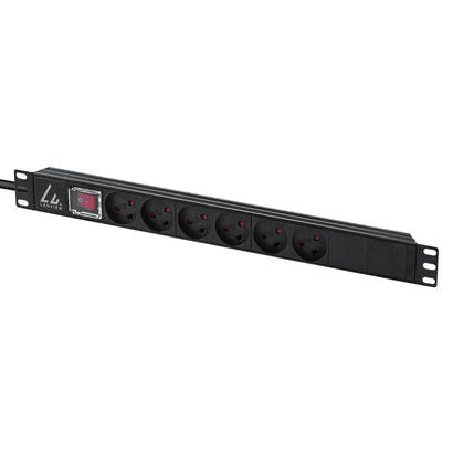 19-rack-mount-power-strip-onoff-switch-1u-13a-with-6-x-danish-type-k-socket-and-3m-cable-with-type-k-plug-warranty-60m