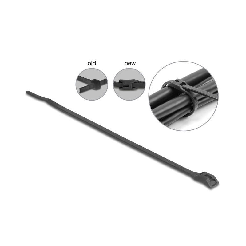 delock-19465-brida-para-cables-con-cabeza-plana-la-110-x-an-25-mm-100-piezas-negro